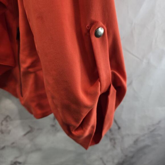 Anthropologie Blazer Womens Medium Orange Open Jacket Cartonnier Breathable - Picture 4 of 11